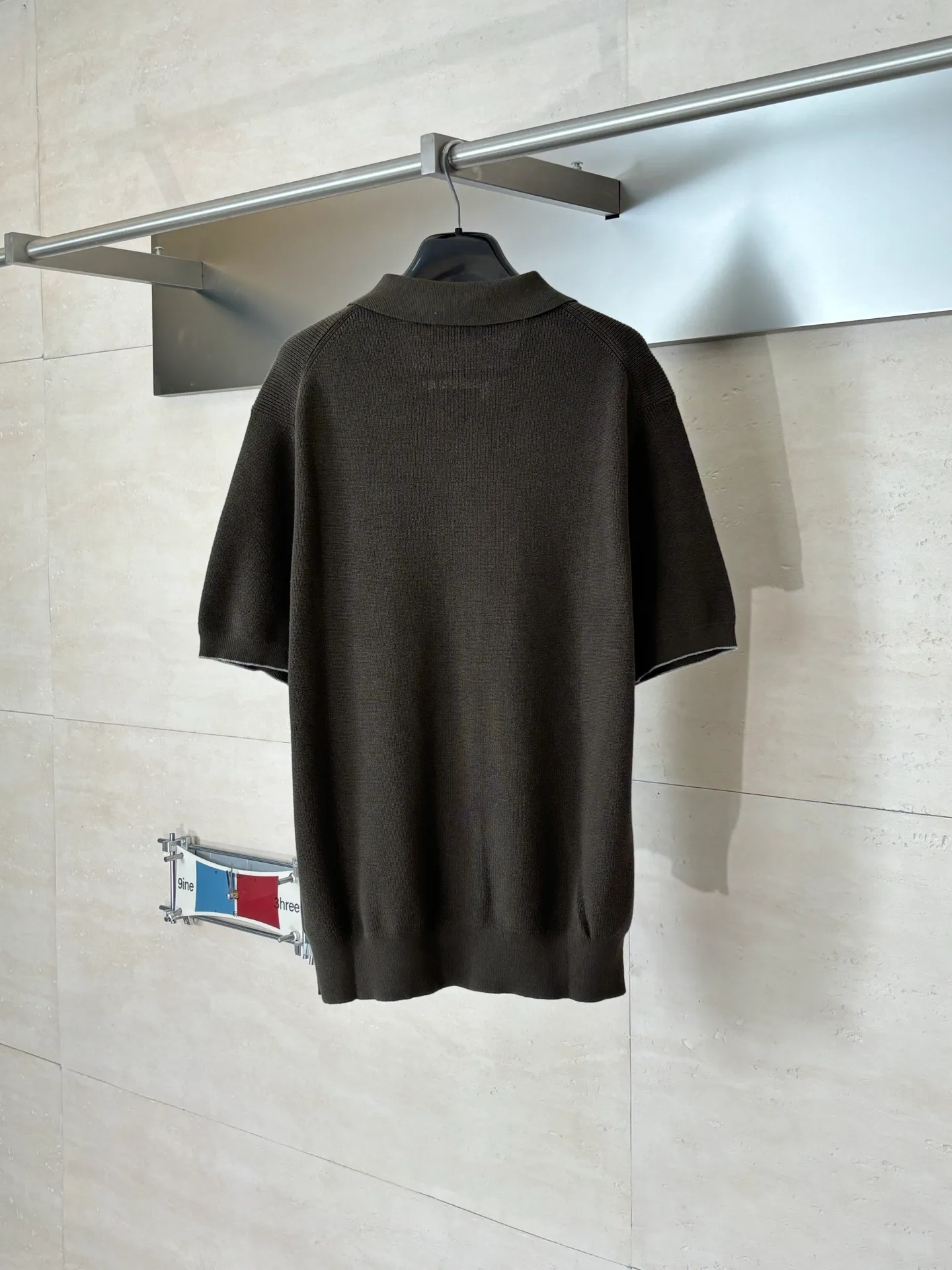 Brunello Cucinell Bc collar rolled old money style short-sleeved pullover knitted custom linen-cotton blended wool, woven using imported loom (7 needles), customized wool, wool enzyme washing Size: S/M/L/XL
